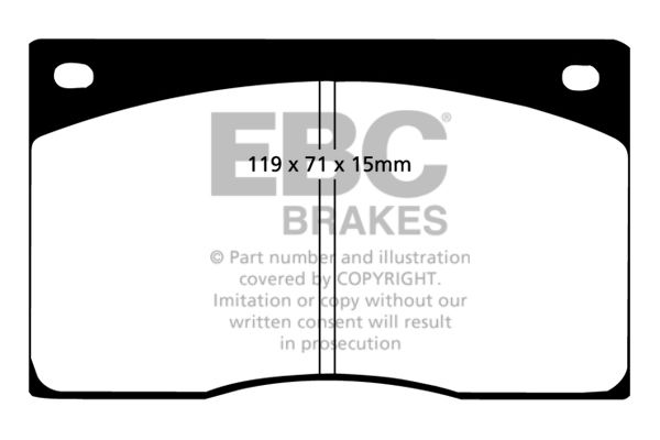 Bremsbelagsatz, Scheibenbremse Vorderachse EBC Brakes DP262 von EBC Brakes