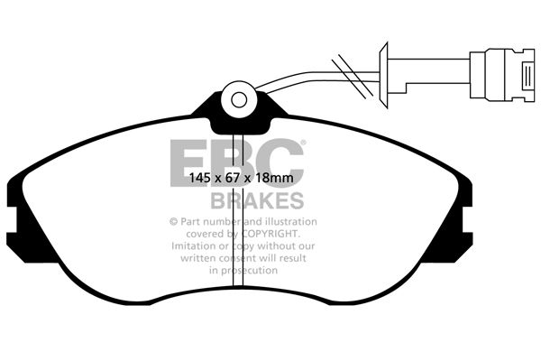 Bremsbelagsatz, Scheibenbremse Vorderachse EBC Brakes DP2711 von EBC Brakes