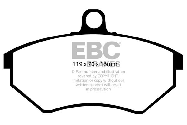 Bremsbelagsatz, Scheibenbremse Vorderachse EBC Brakes DP2841 von EBC Brakes