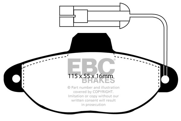 Bremsbelagsatz, Scheibenbremse Vorderachse EBC Brakes DP2945 von EBC Brakes