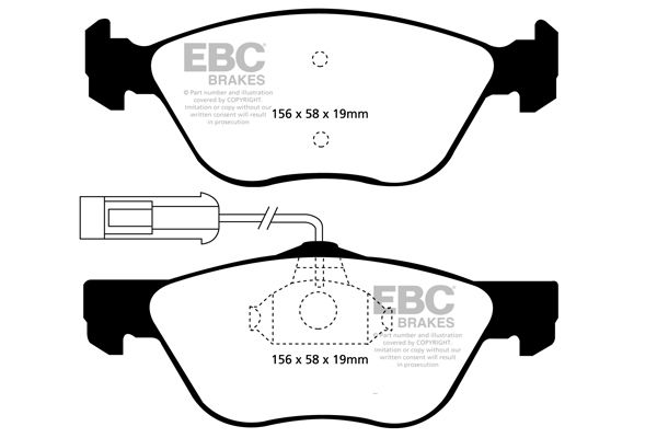 Bremsbelagsatz, Scheibenbremse Vorderachse EBC Brakes DP31061C von EBC Brakes