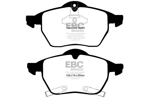 Bremsbelagsatz, Scheibenbremse Vorderachse EBC Brakes DP31187C von EBC Brakes