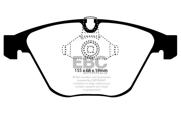 Bremsbelagsatz, Scheibenbremse Vorderachse EBC Brakes DP31449C von EBC Brakes