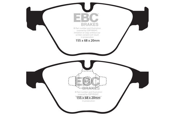 Bremsbelagsatz, Scheibenbremse Vorderachse EBC Brakes DP31512C von EBC Brakes