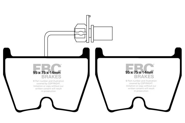 Bremsbelagsatz, Scheibenbremse Vorderachse EBC Brakes DP31513C von EBC Brakes