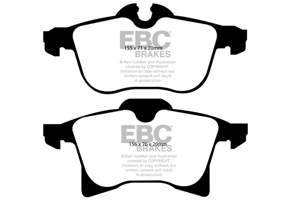 Bremsbelagsatz, Scheibenbremse Vorderachse EBC Brakes DP31520C von EBC Brakes