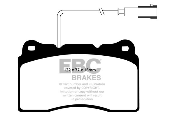 Bremsbelagsatz, Scheibenbremse Vorderachse EBC Brakes DP31536C von EBC Brakes