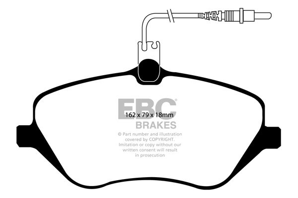 Bremsbelagsatz, Scheibenbremse Vorderachse EBC Brakes DP31550C von EBC Brakes