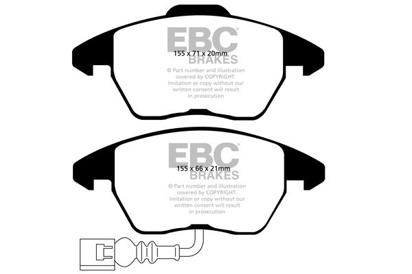 Bremsbelagsatz, Scheibenbremse Vorderachse EBC Brakes DP31945C von EBC Brakes