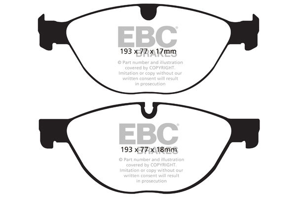 Bremsbelagsatz, Scheibenbremse Vorderachse EBC Brakes DP32076C von EBC Brakes