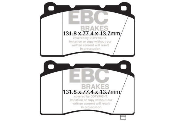 Bremsbelagsatz, Scheibenbremse Vorderachse EBC Brakes DP32147C von EBC Brakes