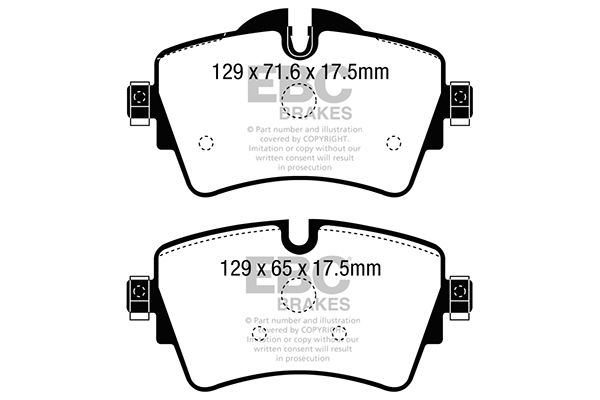 Bremsbelagsatz, Scheibenbremse Vorderachse EBC Brakes DP32227C von EBC Brakes