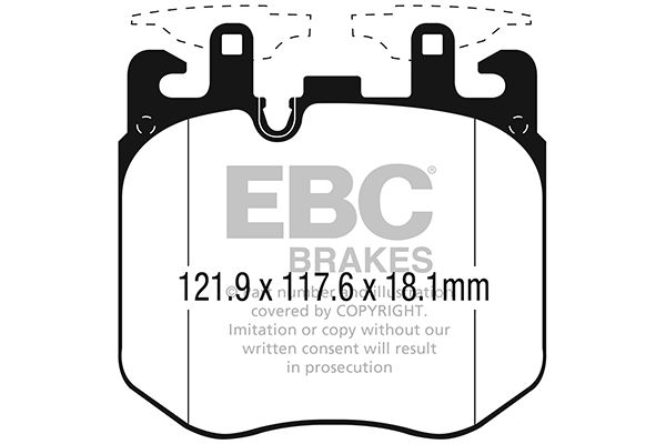 Bremsbelagsatz, Scheibenbremse Vorderachse EBC Brakes DP32304C von EBC Brakes