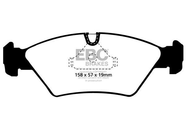 Bremsbelagsatz, Scheibenbremse Vorderachse EBC Brakes DP3414C von EBC Brakes