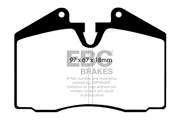 Bremsbelagsatz, Scheibenbremse Vorderachse EBC Brakes DP3612C von EBC Brakes