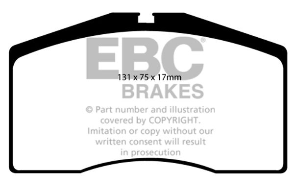 Bremsbelagsatz, Scheibenbremse Vorderachse EBC Brakes DP3997C von EBC Brakes