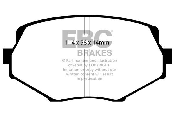 Bremsbelagsatz, Scheibenbremse Vorderachse EBC Brakes DP41002R von EBC Brakes