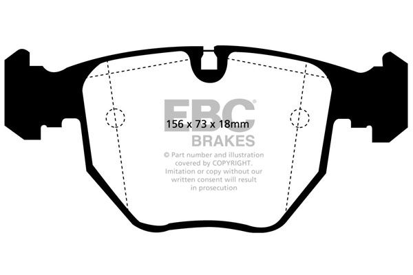 Bremsbelagsatz, Scheibenbremse Vorderachse EBC Brakes DP41036R von EBC Brakes