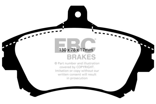 Bremsbelagsatz, Scheibenbremse Vorderachse EBC Brakes DP41139R von EBC Brakes