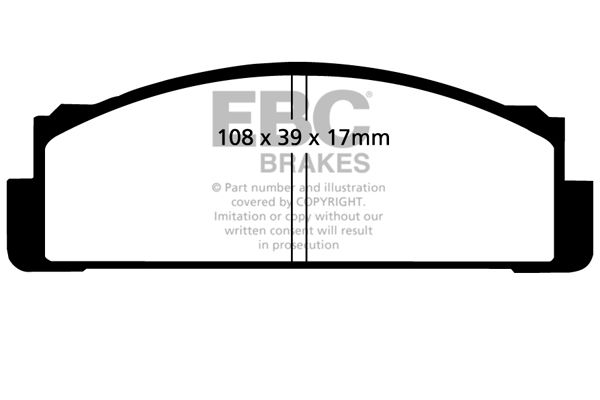 Bremsbelagsatz, Scheibenbremse Vorderachse EBC Brakes DP4116R von EBC Brakes