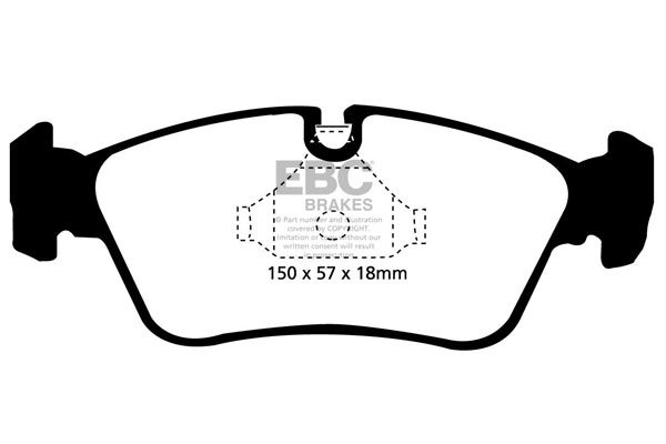 Bremsbelagsatz, Scheibenbremse Vorderachse EBC Brakes DP41211R von EBC Brakes