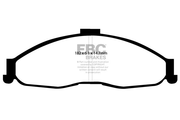 Bremsbelagsatz, Scheibenbremse Vorderachse EBC Brakes DP41239R von EBC Brakes