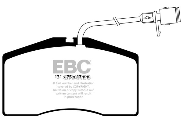 Bremsbelagsatz, Scheibenbremse Vorderachse EBC Brakes DP41327R von EBC Brakes