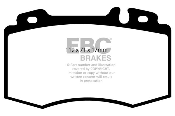 Bremsbelagsatz, Scheibenbremse Vorderachse EBC Brakes DP41363R von EBC Brakes