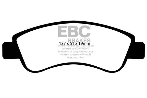 Bremsbelagsatz, Scheibenbremse Vorderachse EBC Brakes DP41374R von EBC Brakes