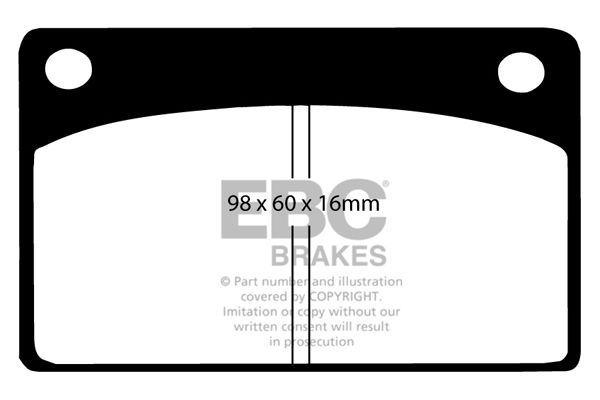 Bremsbelagsatz, Scheibenbremse Vorderachse EBC Brakes DP4143R von EBC Brakes