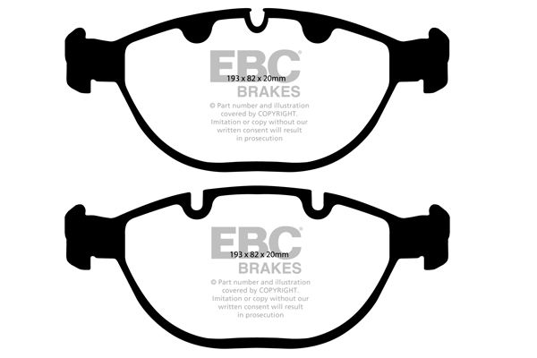 Bremsbelagsatz, Scheibenbremse Vorderachse EBC Brakes DP41472R von EBC Brakes