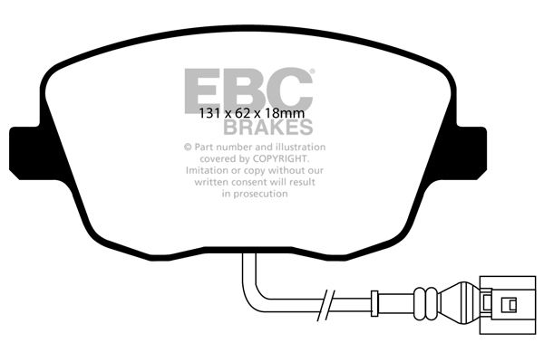 Bremsbelagsatz, Scheibenbremse Vorderachse EBC Brakes DP41479R von EBC Brakes