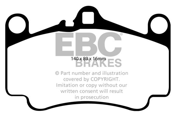 Bremsbelagsatz, Scheibenbremse Vorderachse EBC Brakes DP41515R von EBC Brakes