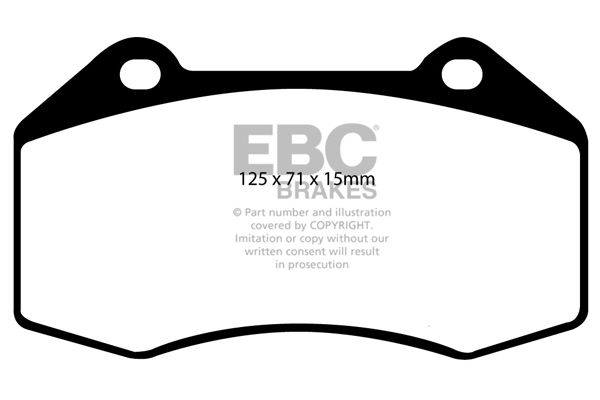 Bremsbelagsatz, Scheibenbremse Vorderachse EBC Brakes DP41539R von EBC Brakes