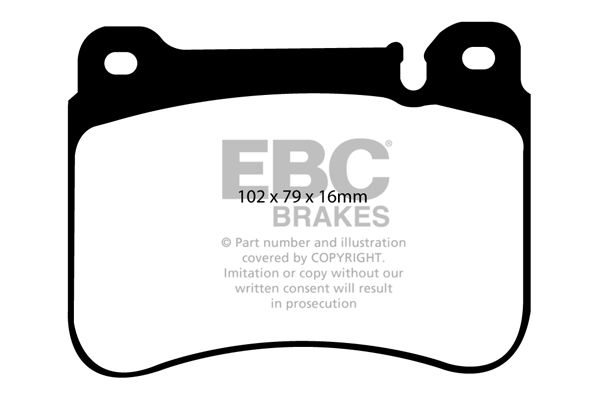 Bremsbelagsatz, Scheibenbremse Vorderachse EBC Brakes DP41590R von EBC Brakes