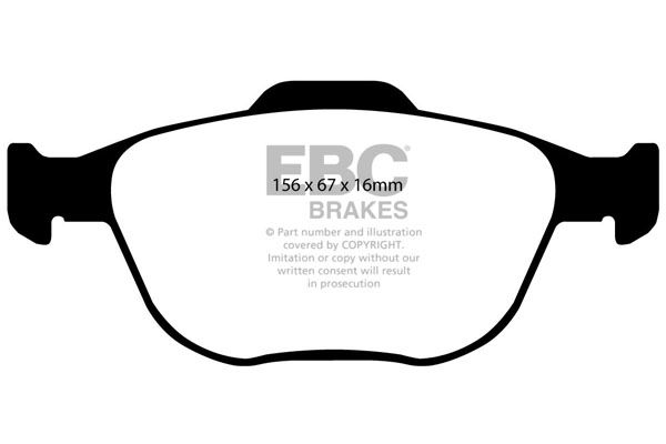 Bremsbelagsatz, Scheibenbremse Vorderachse EBC Brakes DP41641R von EBC Brakes