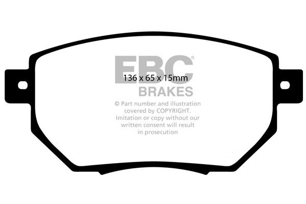 Bremsbelagsatz, Scheibenbremse Vorderachse EBC Brakes DP41659R von EBC Brakes