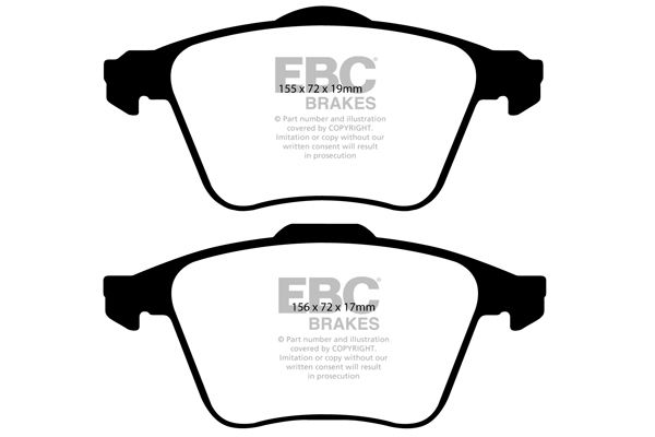 Bremsbelagsatz, Scheibenbremse Vorderachse EBC Brakes DP41679R von EBC Brakes