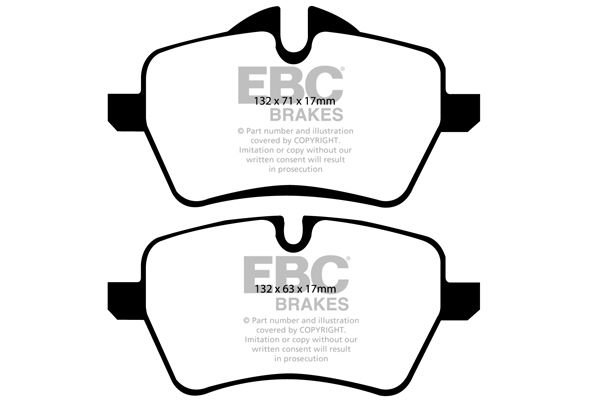 Bremsbelagsatz, Scheibenbremse Vorderachse EBC Brakes DP41789R von EBC Brakes