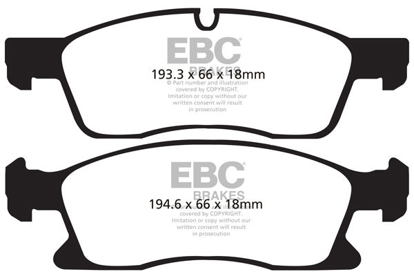 Bremsbelagsatz, Scheibenbremse Vorderachse EBC Brakes DP41871R von EBC Brakes