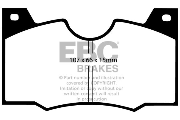 Bremsbelagsatz, Scheibenbremse Vorderachse EBC Brakes DP4188R von EBC Brakes