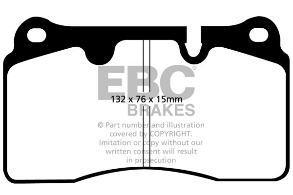 Bremsbelagsatz, Scheibenbremse Vorderachse EBC Brakes DP41908R von EBC Brakes