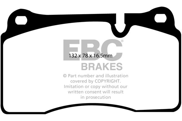 Bremsbelagsatz, Scheibenbremse Vorderachse EBC Brakes DP41922R von EBC Brakes