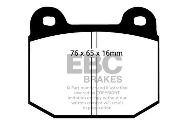 Bremsbelagsatz, Scheibenbremse Vorderachse EBC Brakes DP4197R von EBC Brakes