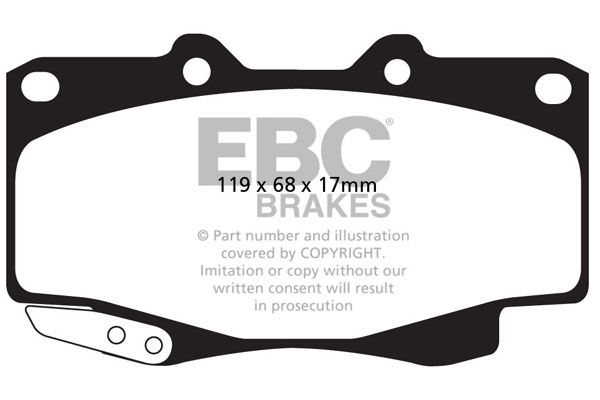 Bremsbelagsatz, Scheibenbremse Vorderachse EBC Brakes DP42005R von EBC Brakes