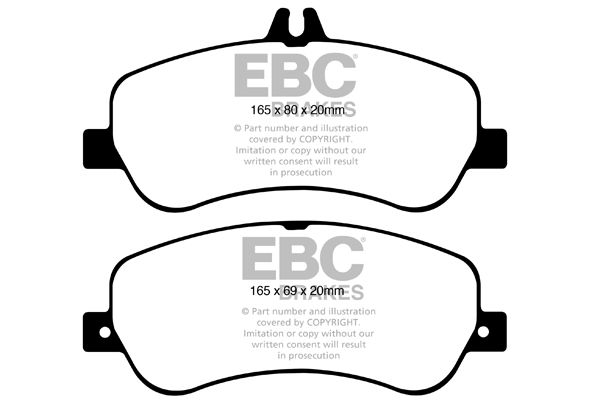 Bremsbelagsatz, Scheibenbremse Vorderachse EBC Brakes DP42011R von EBC Brakes