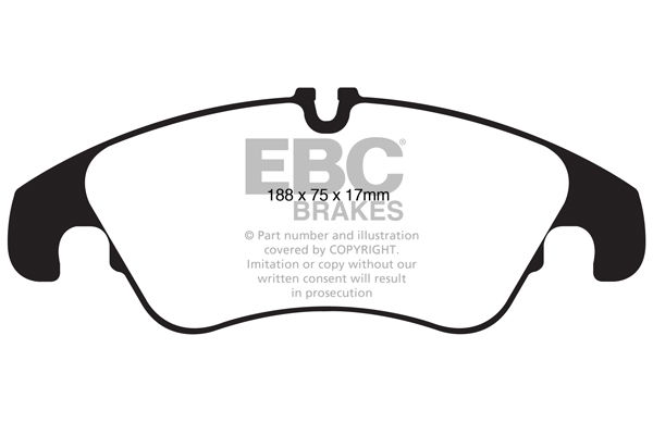 Bremsbelagsatz, Scheibenbremse Vorderachse EBC Brakes DP42022R von EBC Brakes