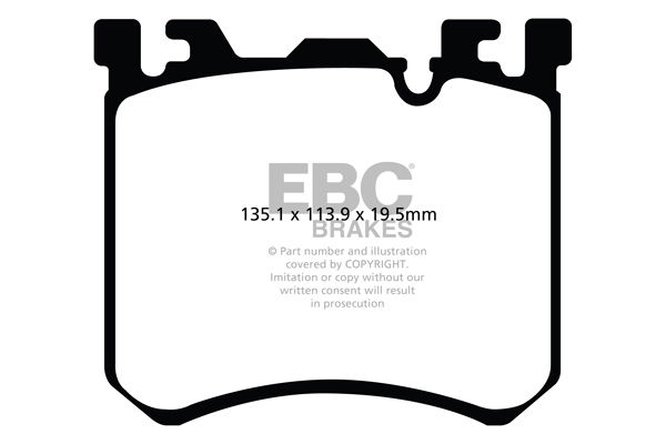 Bremsbelagsatz, Scheibenbremse Vorderachse EBC Brakes DP42091R von EBC Brakes