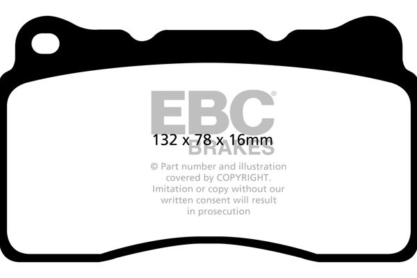 Bremsbelagsatz, Scheibenbremse Vorderachse EBC Brakes DP42093R von EBC Brakes