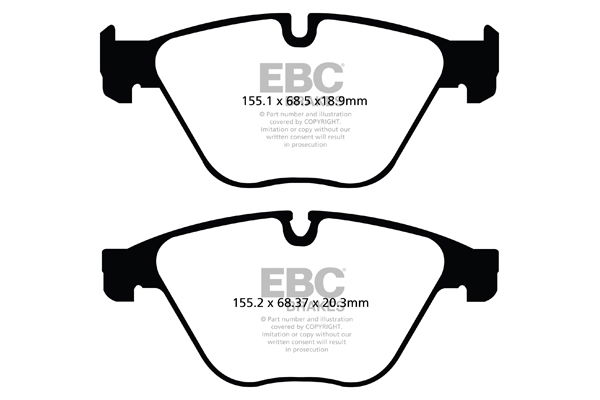 Bremsbelagsatz, Scheibenbremse Vorderachse EBC Brakes DP42103R von EBC Brakes